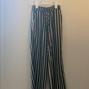 Striped pajama style pants